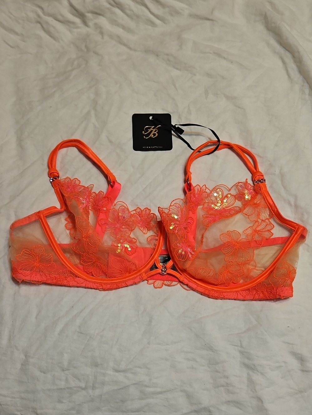 Honey Birdette LOLA Bra SZ 40DDD /F